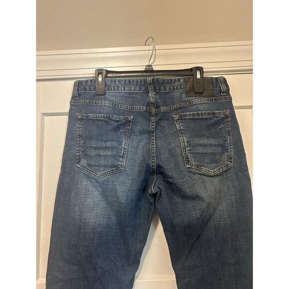 Five Four Jeans Mens Size 34 X 33 Dark Blue Wash Straight Cut 5 Pockets Mid Rise - Picture 5 of 7